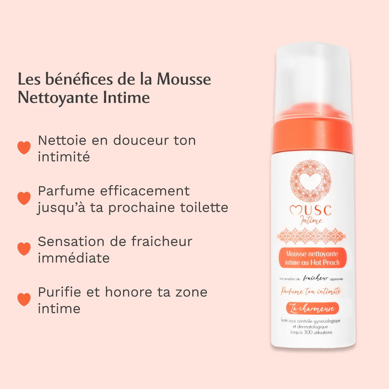 Musc Intime Mousse Intime Nettoyante – Hot Peach (La Charmeuse)