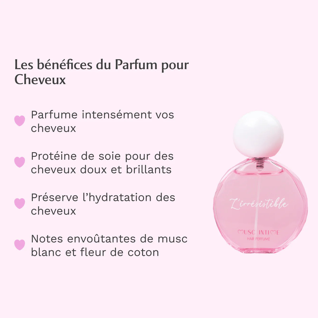 Musc Intime Parfum Cheveux – Musc Blanc (L’Irresistible)