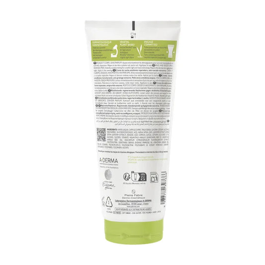 A-derma EXOMEGA CONTROL - Crème Nuit Emolliente Réparatrice - Visage et Corps - Peaux Sèches à Tendance Atopique, 200ml