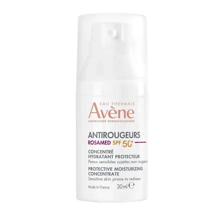 Avène ANTIROUGEURS ROSAMED - Concentré Hydratant Protecteur SPF50+ - Visage - Peaux Sensibles Sujettes aux Rougeurs, 30ml