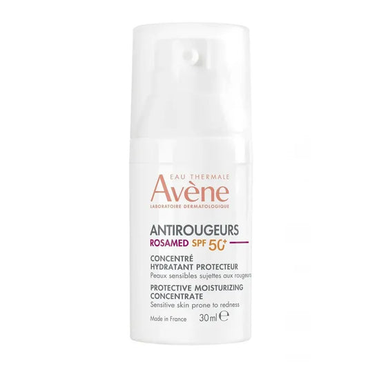 Avène ANTIROUGEURS ROSAMED - Concentré Hydratant Protecteur SPF50+ - Visage - Peaux Sensibles Sujettes aux Rougeurs, 30ml