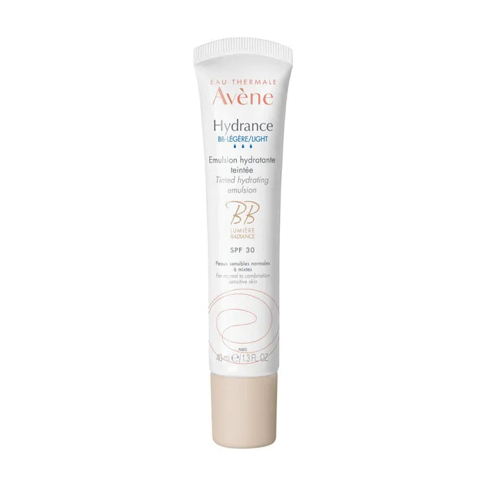 Avène HYDRANCE BB - Émulsion Hydratante Teintée Légère BB Lumière Radiance SPF30 - Visage - Peaux Normales à Mixtes, 40ml