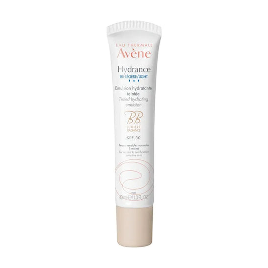 Avène HYDRANCE BB - Émulsion Hydratante Teintée Légère BB Lumière Radiance SPF30 - Visage - Peaux Normales à Mixtes, 40ml