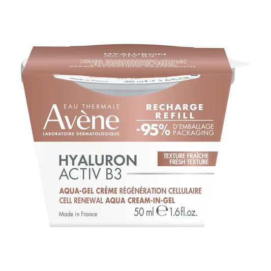Avène HYALURON ACTIV B3 - Recharge Aqua Gel-Crème Régénération Cellulaire - Visage - Tous Types de Peaux, 50ml