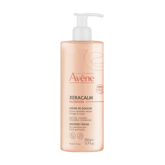 Avène XERACALM NUTRITION - Crème de Douche - Visage et Corps - Peaux Sensibles et Sèches, 500ml