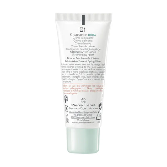 Avène CLEANANCE HYDRA - Crème Apaisante - Visage - Peaux à Imperfections Irritées et Desséchées, 40ml