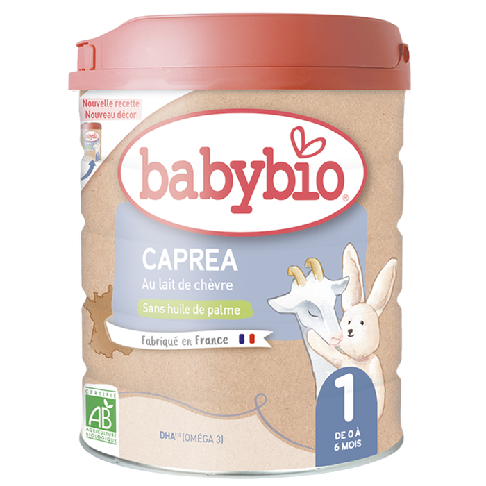 Babybio CAPREA - Lait en poudre 1er Âge au Lait de Chèvre Bio - De 0 à 6 mois, 800g