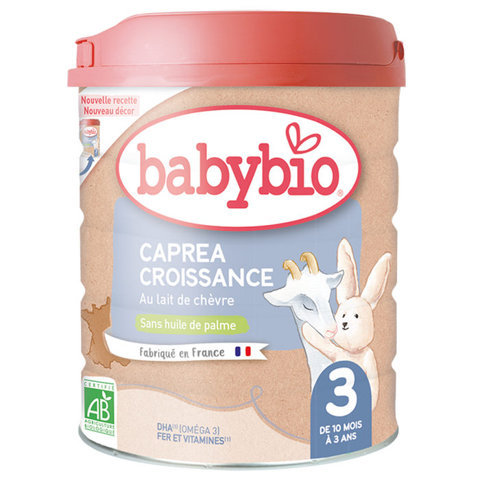 Babybio CAPREA CROISSANCE - Lait de Croissance 3ème Âge Bio - De 10 mois à 3 ans, 800g