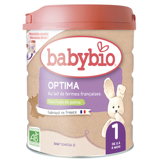 Babybio OPTIMA - Lait en Poudre 1er Âge Bio - De 0 à 6 mois, 800g