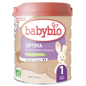 Babybio OPTIMA - Lait en Poudre 1er Âge Bio - De 0 à 6 mois, 800g
