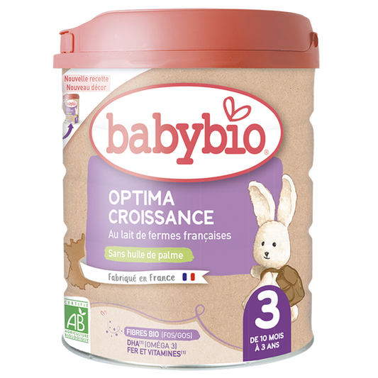 Babybio OPTIMA CROISSANCE - Lait de Croissance 3ème Âge Bio - De 10 mois à 3 ans, 800g