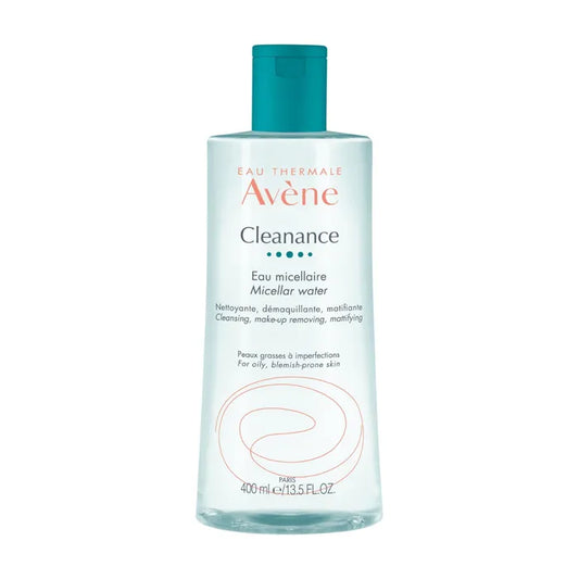 Avène CLEANANCE - Eau Micellaire Matifiante - Visage et Yeux - Peaux Grasses à Imperfections, 400ml