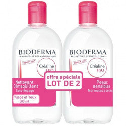Bioderma Créaline Micellar Water H2O – Pack of 2 x 500 ml