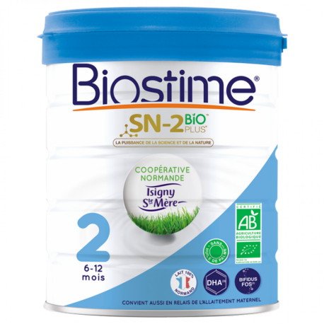 Biostime Lait en Poudre 2ème Âge SN-2 Bio Plus - De 6 à 12 mois, 800g