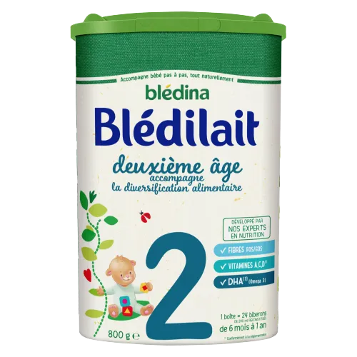 Blédina BLEDILAIT - Lait en Poudre 2ème Âge - De 6 à 12 mois, 800g