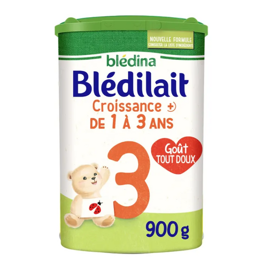 Blédina BLEDILAIT - Lait de Croissance+ 3ème Âge - De 1 à 3 ans, 900g