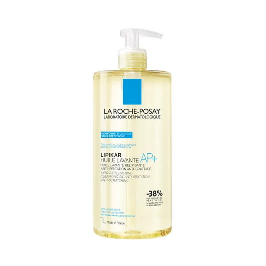 La Roche-Posay LIPIKAR AP+ - Huile Lavante Peaux Tendance Eczema Atopique, 1L