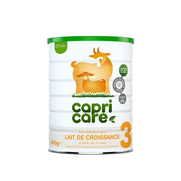 Capricare Lait de Chèvre de Croissance 3ème Âge - 12 mois et plus, 800g