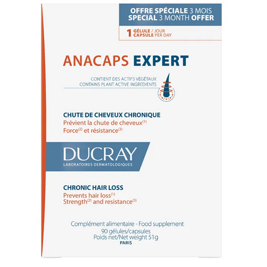 Ducray ANACAPS EXPERT - Chute de Cheveux Chronique, 90 gélules