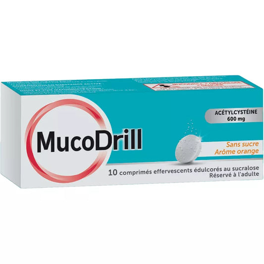 Mucodrill® 600 mg – 10 comprimés effervescents Bienfaits clés