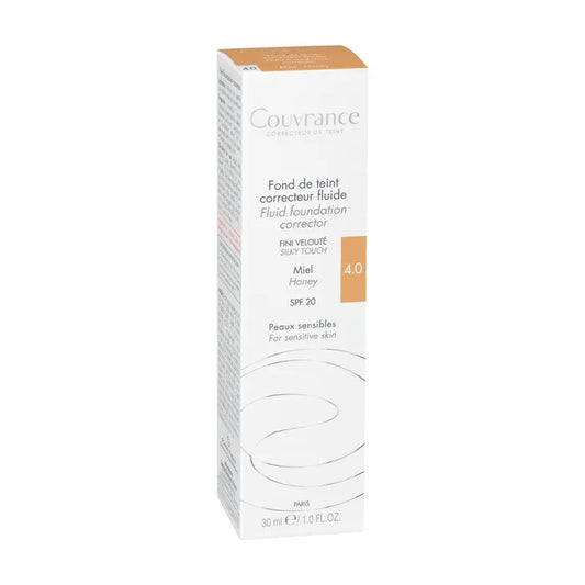 Avène COUVRANCE - Fond de Teint Correcteur Fluide SPF20 n°4 Miel - Peaux Sensibles, 30ml
