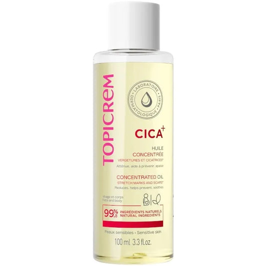 Topicrem CICA+ - Concentrated Oil for Stretch Marks and Scars - Face and Body - Sensitive Skin, 100ml