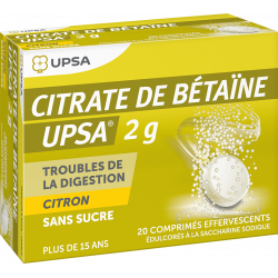 CITRATE DE BÉTAÏNE 2 g – 20 comprimés effervescents
