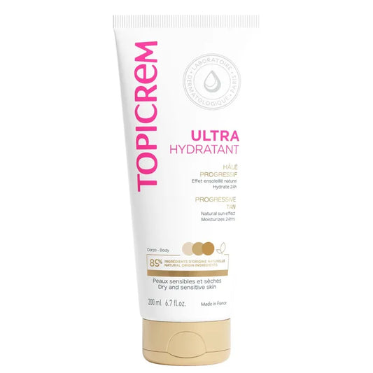Topicrem ULTRA-HYDRATANT - Hâle Progressif - Corps - Peaux Sensibles et Sèches, 200ml