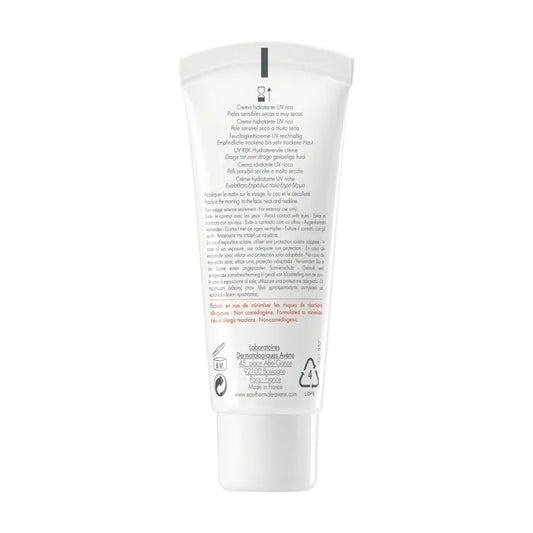 Avène HYDRANCE UV - Crème Hydratante Riche SPF30 - Visage - Peaux Sèches à Très Sèches, 40ml