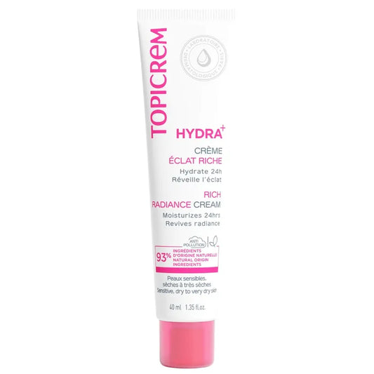 Topicrem HYDRA+ - Rich Radiance Moisturizing Cream - Face - Dry to Very Dry Skin, 40ml