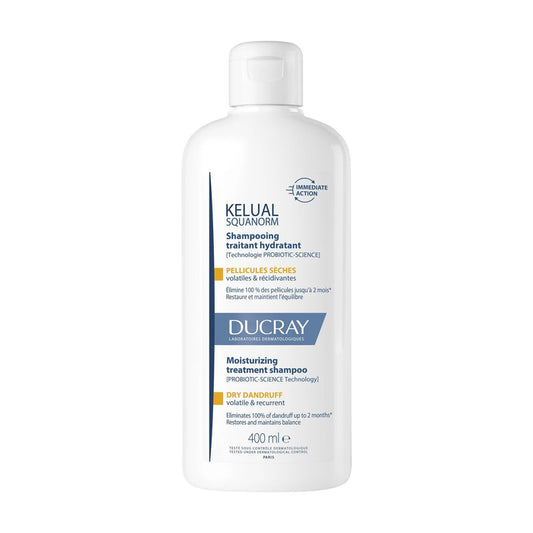 Ducray KELUAL SQUANORM - Anti-Dandruff Moisturizing Treatment Shampoo - Dry Dandruff, 400ml
