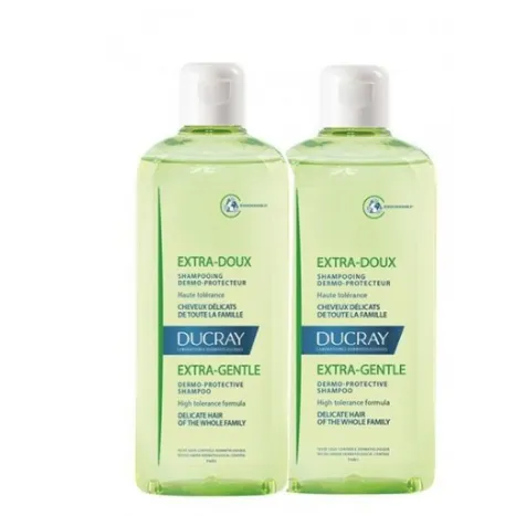 Ducray EXTRA-DOUX - Shampooing Dermo-Protecteur Cheveux Délicats Duo, 2x400ml