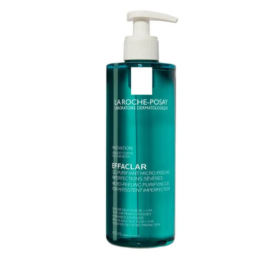 La Roche-Posay EFFACLAR - Gel Purifiant MicroPeeling Imperfections Sévères Visage Corps, 400ml