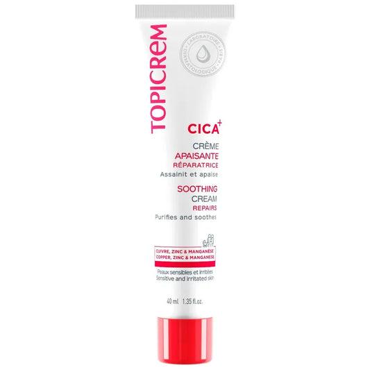 Topicrem CICA+ - Soothing Repair Cream - Face and Body - Sensitive and Irritated Skin, 40ml