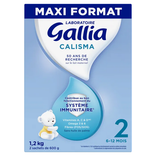 Gallia CALISMA - Lait en Poudre 2ème Âge - De 6 à 12 mois, 2x600g