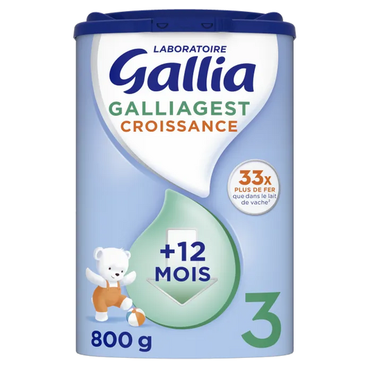 Gallia GALLIAGEST CROISSANCE - Lait de Croissance 3ème Âge - 12 mois et plus, 800g