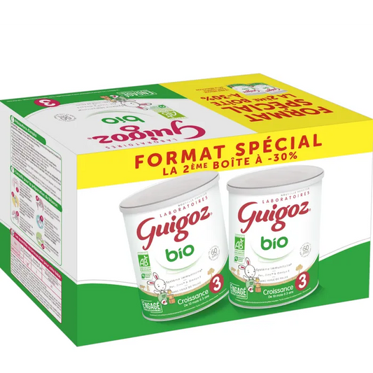 Guigoz BIO - Lait de Croissance Bio - De 10 mois à 3 ans, 2x800g
