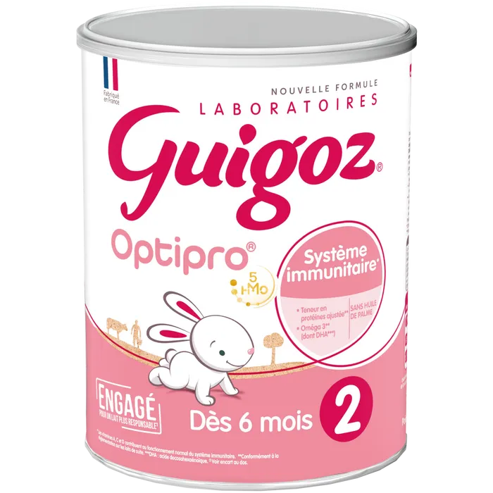 Guigoz OPTIPRO - Lait en Poudre 2ème Âge Nouvelle Formule - Dès 6 mois, 780g