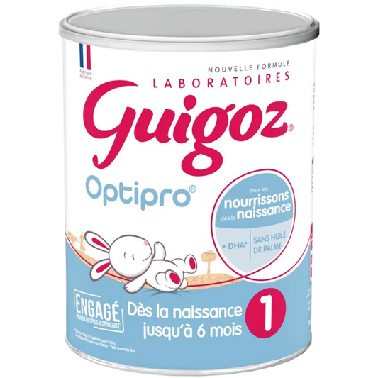 Guigoz OPTIPRO - Lait en Poudre 1er Âge Nouvelle Formule - Dès la Naissance jusqu'à 6 mois, 780g