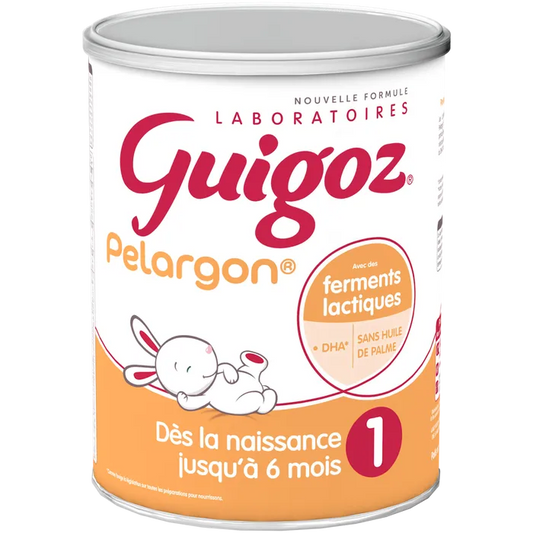 Guigoz PELARGON - Lait en Poudre 1er Âge Nouvelle Formule - Dès la Naissance à 6 mois, 780g