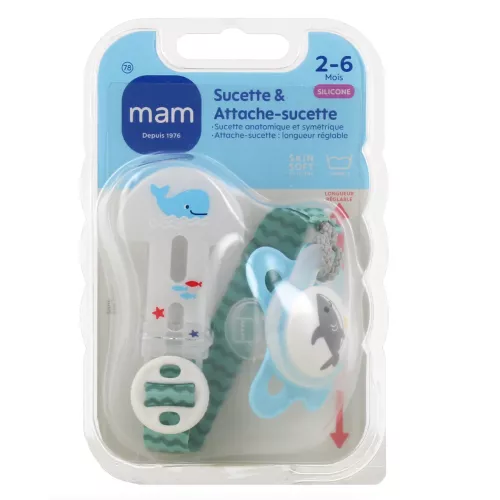 MAM Kit Sucette & Attache‑Sucette 18+ mois