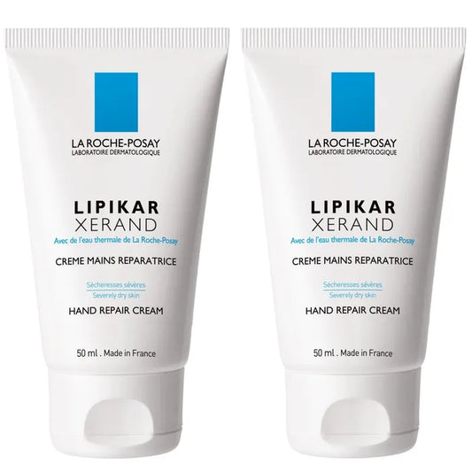 La Roche-Posay LIPIKAR XERAND - Crème Réparatrice Pour les Mains, 2x50ml