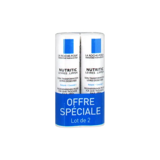 La Roche-Posay NUTRITIC - Soin Transformation Lèvres Desséchées duo, 2 x 4g