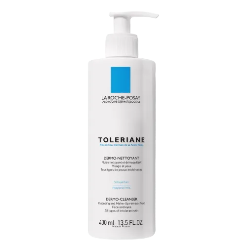 La Roche-Posay TOLERIANE - Fluide Dermo-nettoyant Démaquillant Visage et Yeux, 400ml