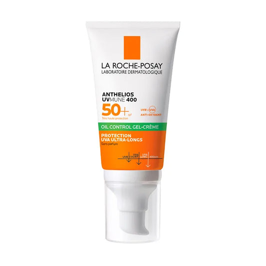La Roche-Posay ANTHELIOS UVMUNE 400 - SPF50+ Crème Solaire Visage en Gel-Crème Anti-Brillance Sans Parfum, 50ml