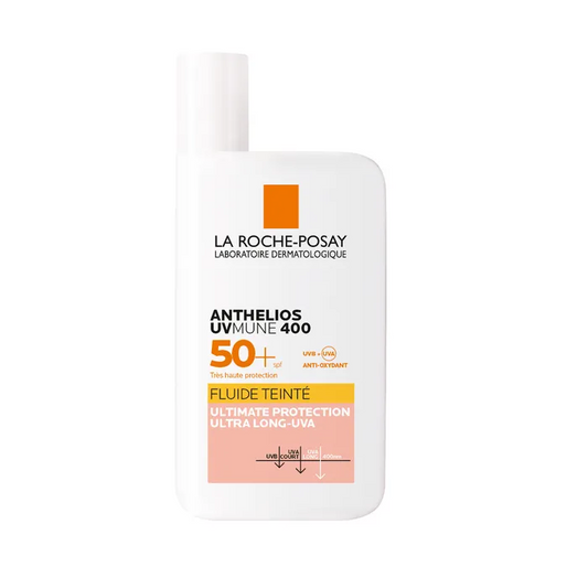 La Roche-Posay ANTHELIOS - SPF50+ Fluide Solaire Teinté avec Parfum Peaux normales à Mixtes, 50ml