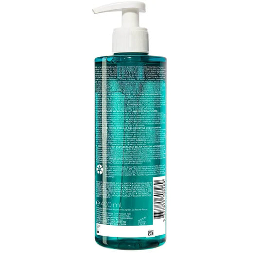 La Roche-Posay EFFACLAR - Gel Purifiant MicroPeeling Imperfections Sévères Visage Corps, 400ml
