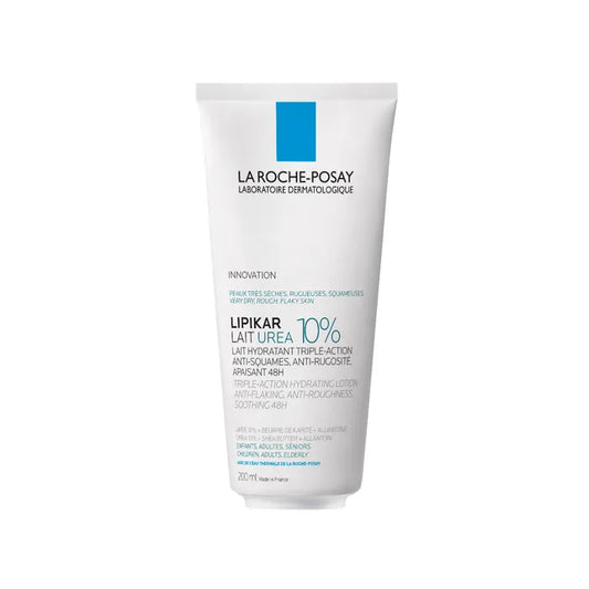 La Roche-Posay LIPIKAR UREA 10% - Lait Hydratant Anti-Squames, Anti-Rugosité, Apaisant 48H - Enfant Adulte Senior, 200ml