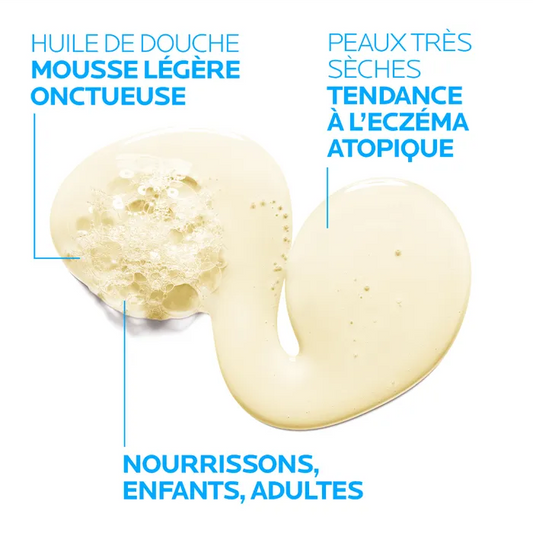 La Roche-Posay LIPIKAR AP+ - Huile Lavante Peaux Tendance Eczema Atopique, 1L