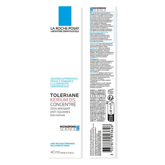 La Roche-Posay TOLERIANE KERIUM DS - Concentré Soin Visage Apaisant Anti-Squames, 40ml